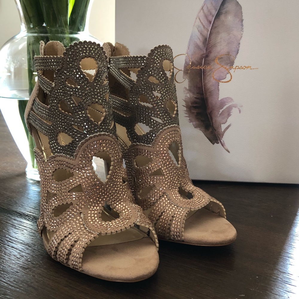 Jessica Simpson bling booties